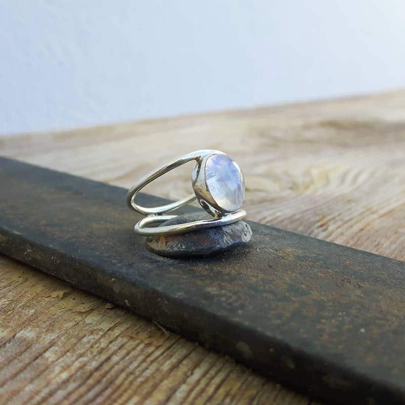 Bague fine en pierre de lune – Image 4