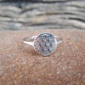 Bague fleur de vie argent