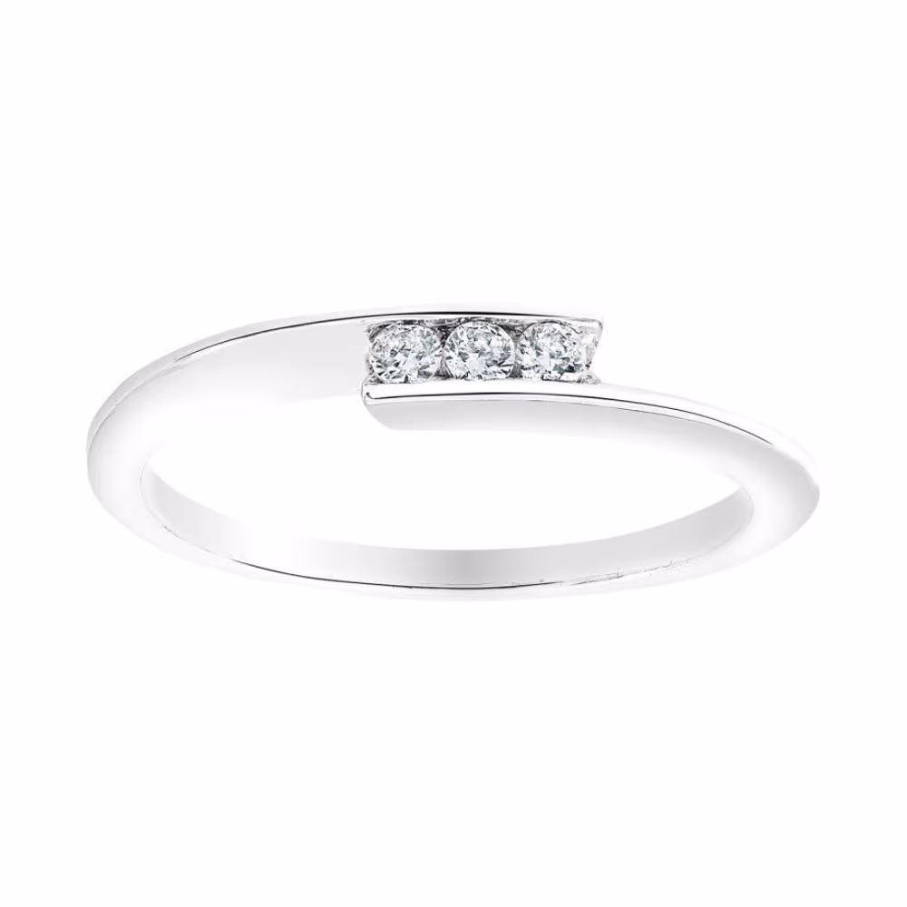 Bague Garel Envol Duo Trilogy Diamants 0.09ct, or blanc
