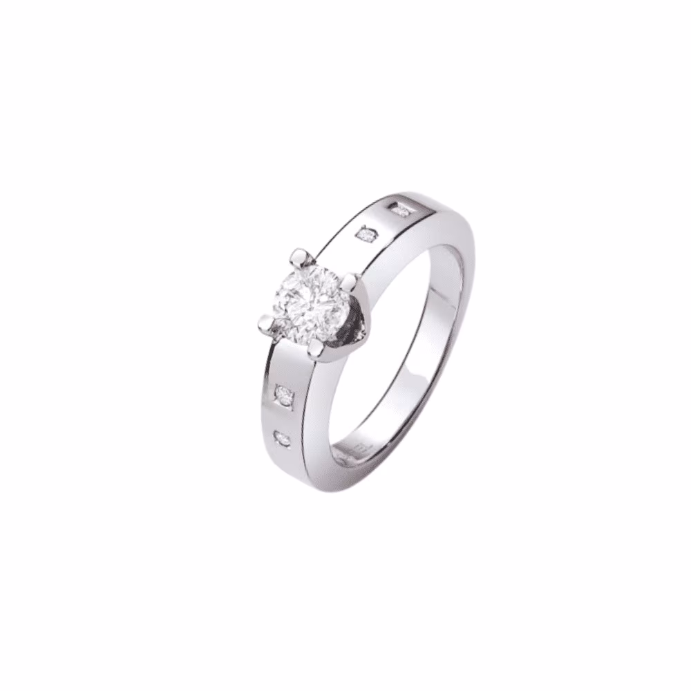 Solitaire diamant Garel Tara Or Blanc 0.25ct