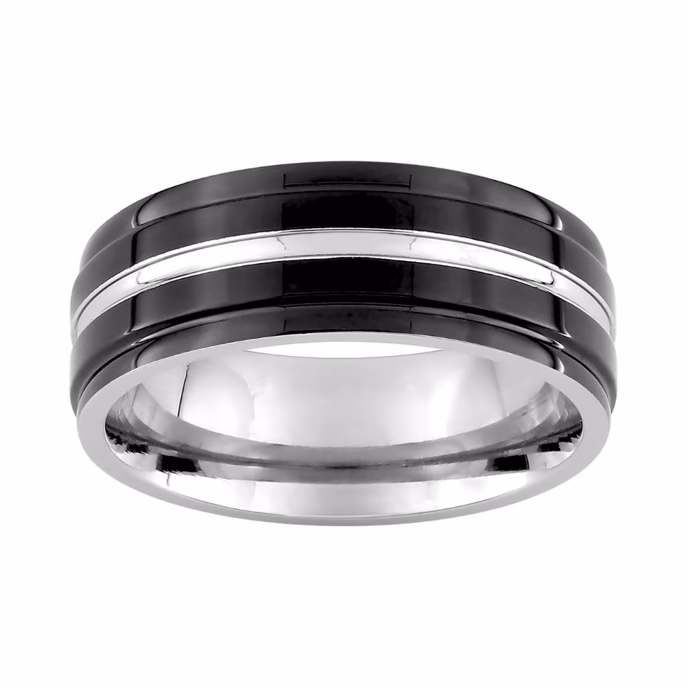 Bague Acier Finition Noire