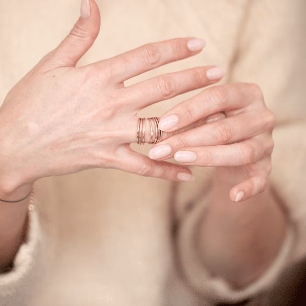Bague Ma Semaine La Garçonne Diamant, plaqué or – Image 3
