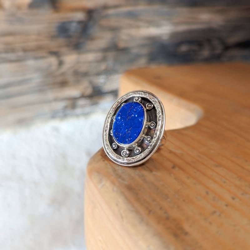 Bague lapis lazuli gouvernail – Image 5
