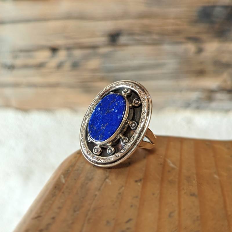Bague lapis lazuli gouvernail – Image 4