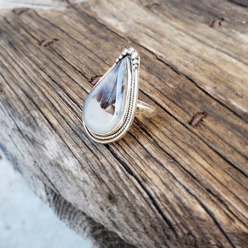 Bague opale dendritique BOHÈME – Image 6