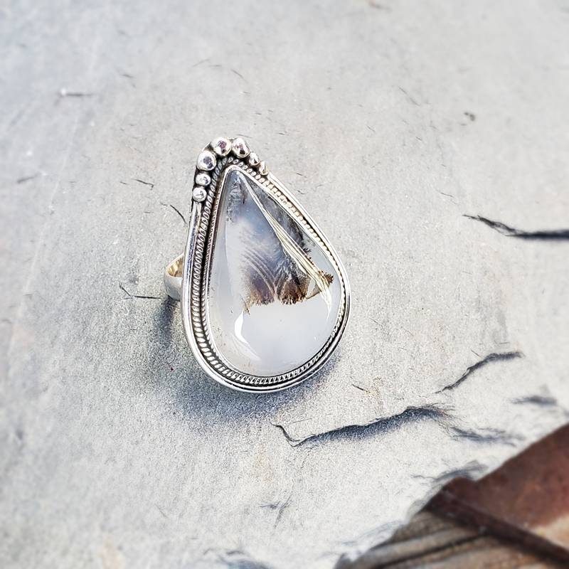 Bague opale dendritique BOHÈME – Image 5