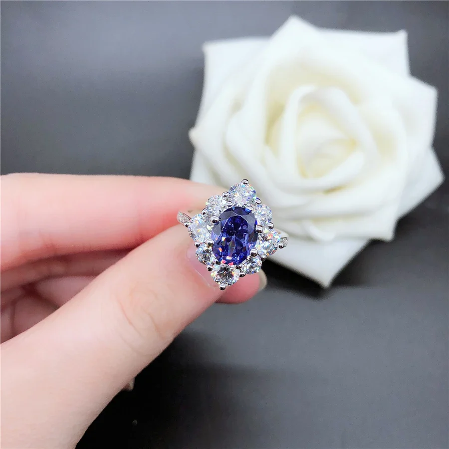 Bague Or Blanc Saphir – Image 3