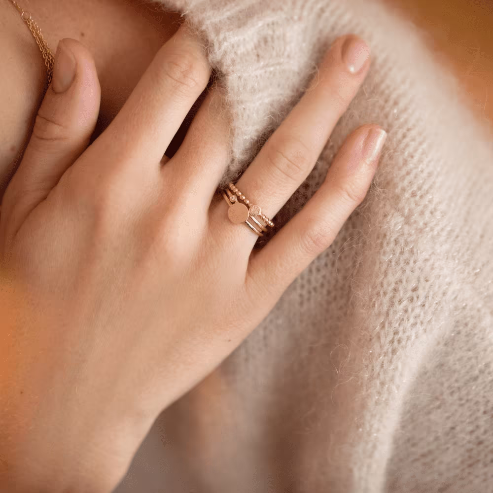 Bague Etat d’Ame Originelle La Garçonne Diamant, plaqué or – Image 5