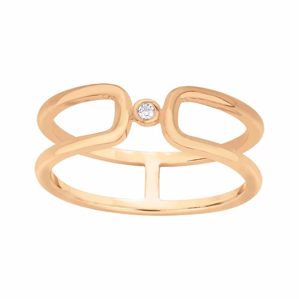 Bague Harmonie La Garçonne Diamant, plaqué or