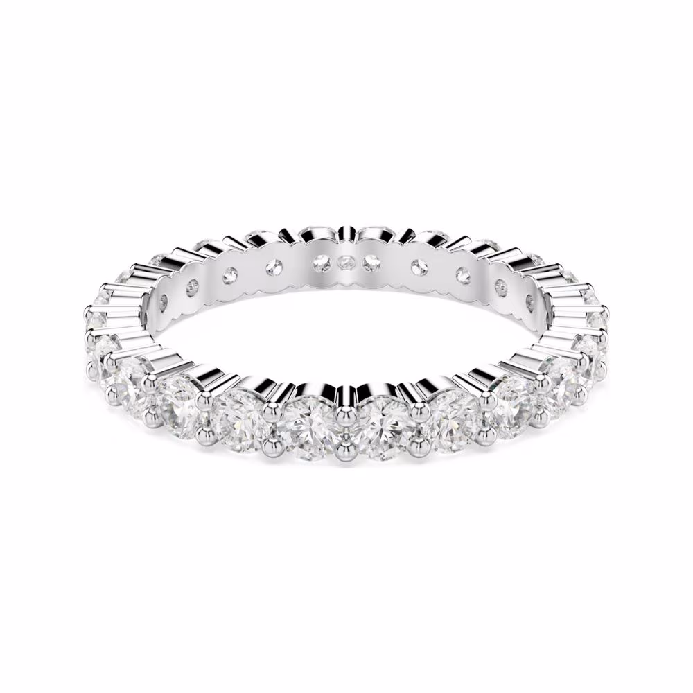 Bague Swarovski Matrix Vittore, rhodiée, blanc