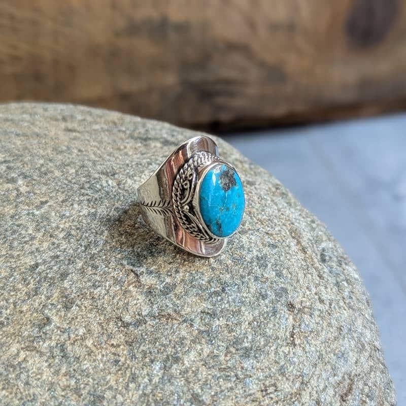Bague turquoise véritable LHASSA – Image 5