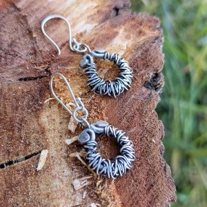 Boucles d’oreille argent vintage INDRA