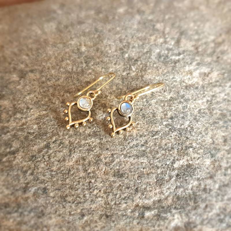 Boucles d’oreilles BOHÈME pierre de lune