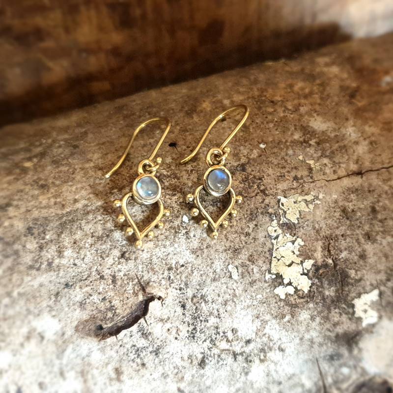 Boucles d’oreilles BOHÈME pierre de lune – Image 4