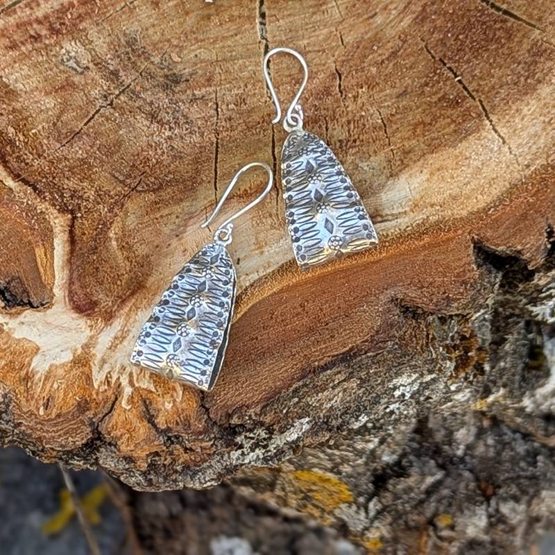 Boucles d’oreilles en argent massif ethniques – Image 4