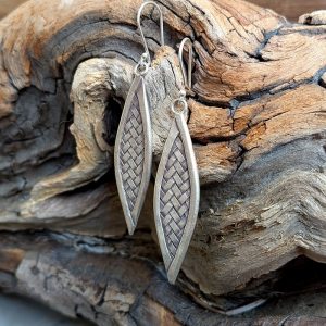 Boucles d’oreilles en argent tressé KAREN