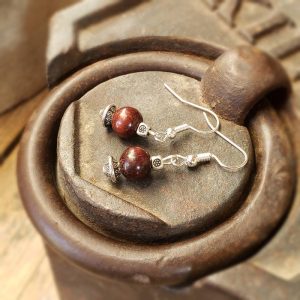 Boucles d&rsquo;oreilles en bois de rose