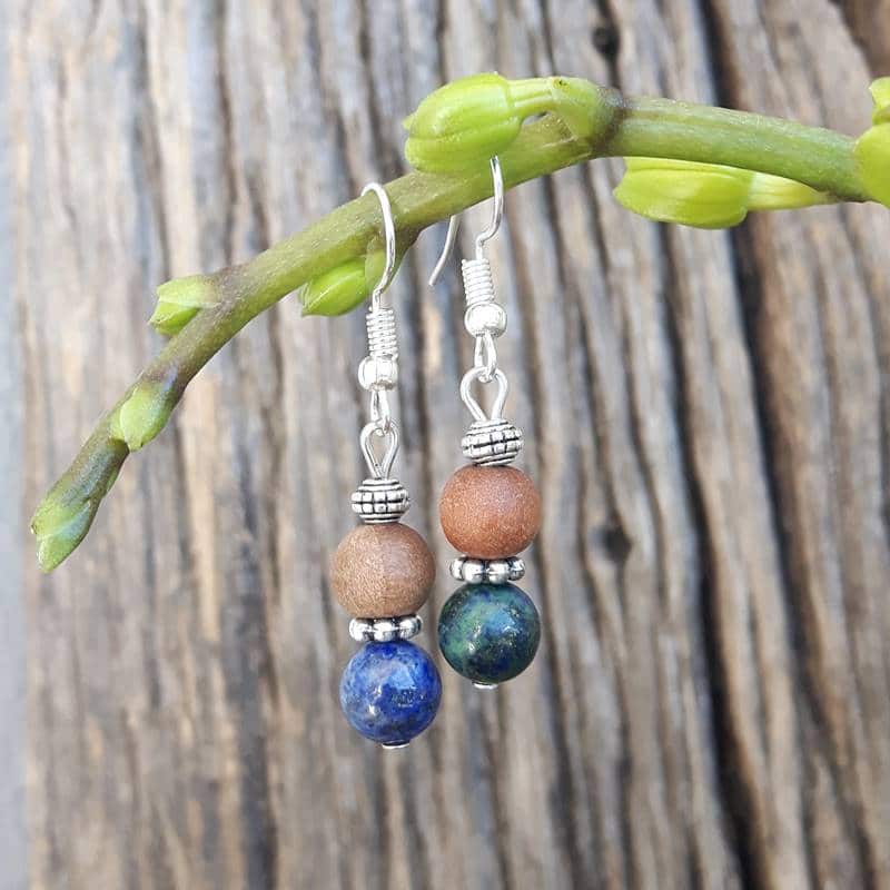 Boucles d’oreilles en lapis lazuli – Image 2