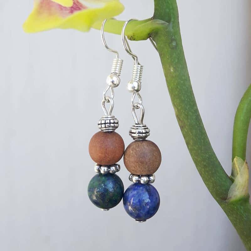 Boucles d’oreilles en lapis lazuli – Image 3