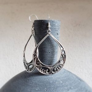 Boucles d&rsquo;oreilles ethniques argent