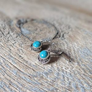 Boucles d&rsquo;oreilles ethniques en turquoise