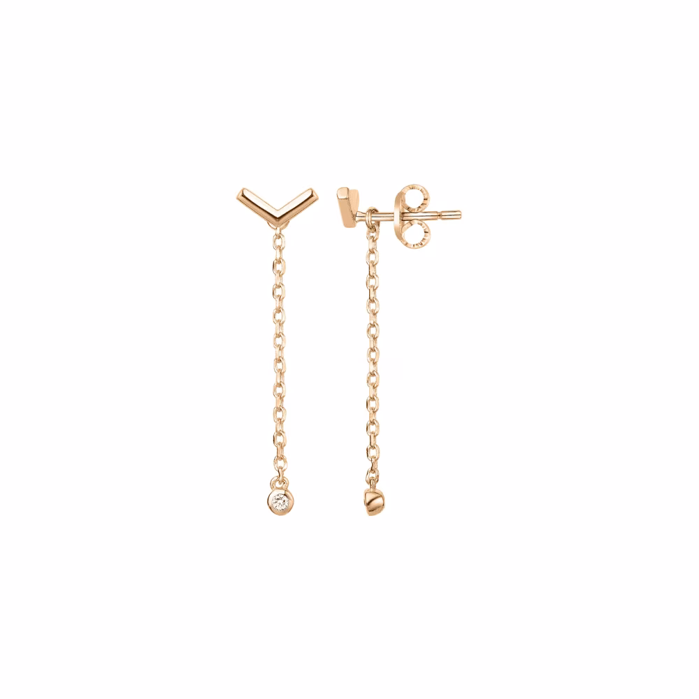 Pendants d’Oreilles Essentielle La Garçonne Diamant, plaqué or