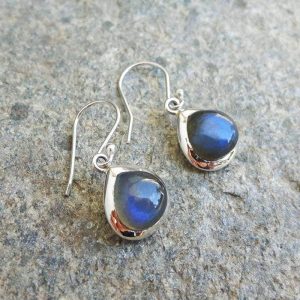 Boucles d’oreilles labradorite gouttes