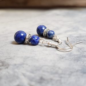 Boucles d’oreilles lapis lazuli AFGHANE