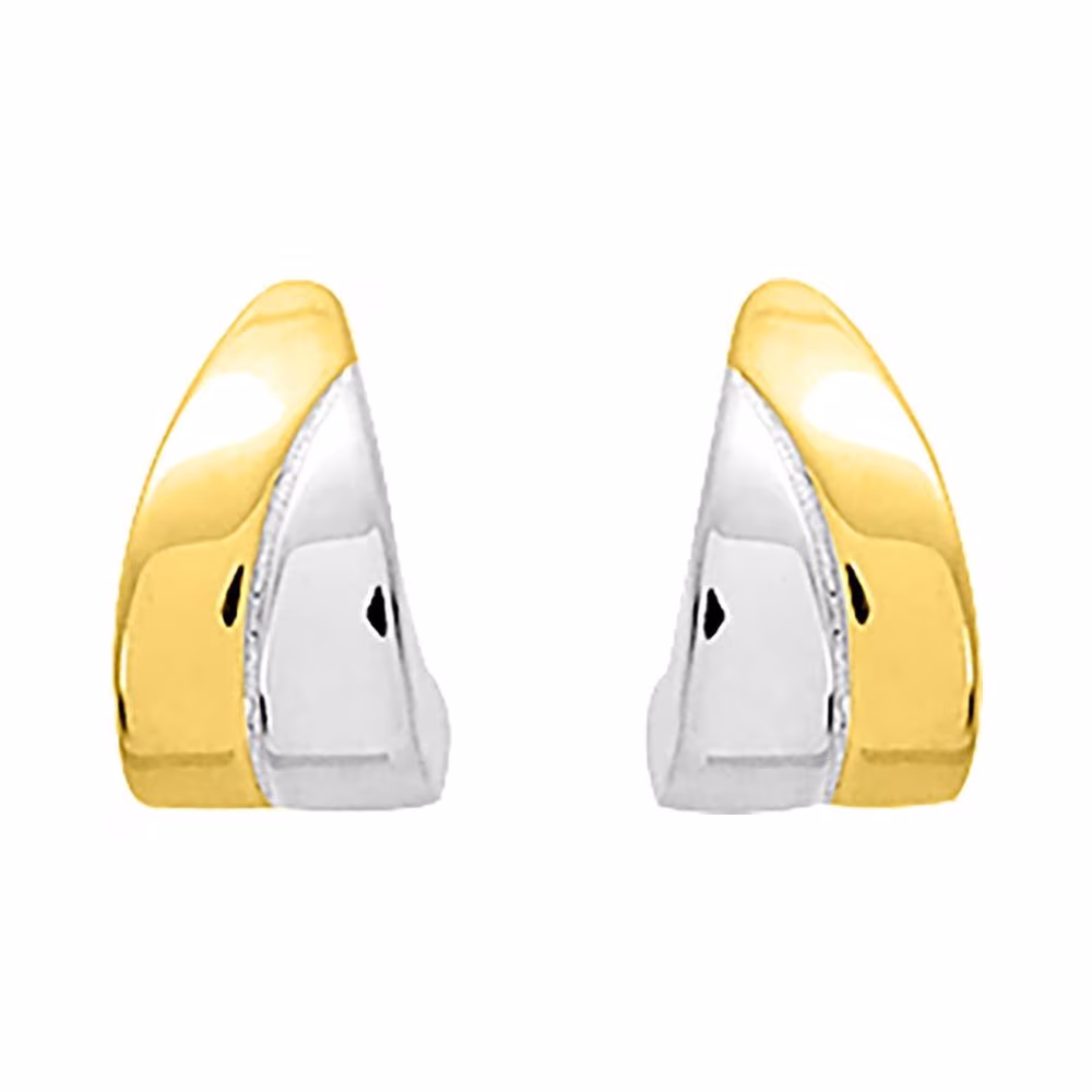 Boucles d’oreilles bicolores, élétroformées forme triangle