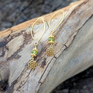 Boucles d’oreilles péridot GRAINE DE VIE
