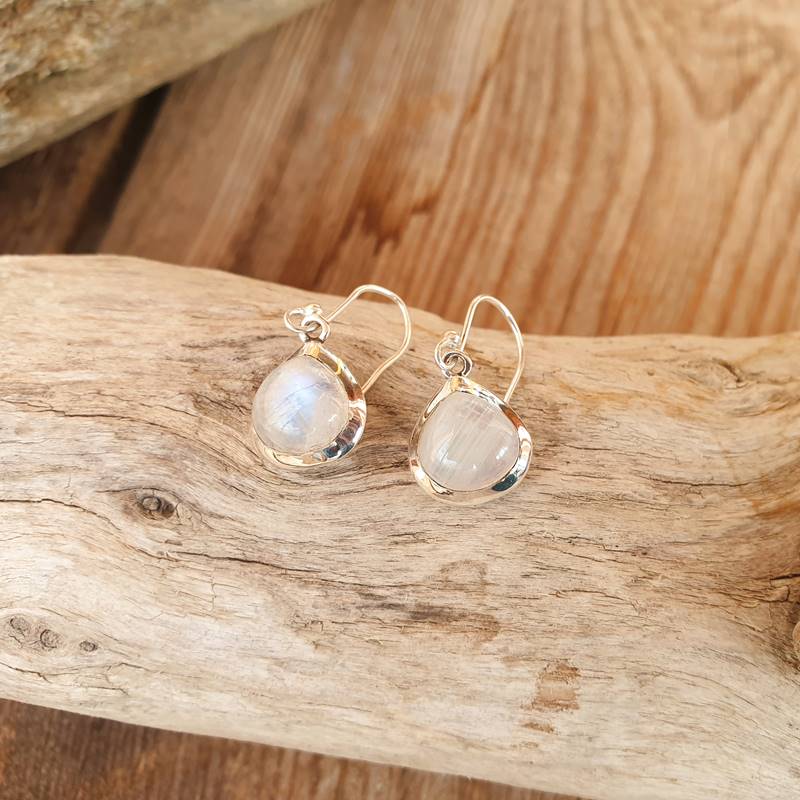 Boucles d’oreilles pierre de lune gouttes – Image 5