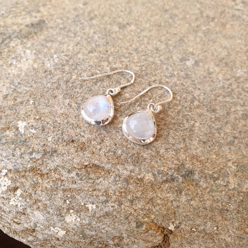 Boucles d’oreilles pierre de lune gouttes – Image 4