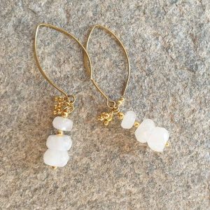Boucles d’oreilles pierres de lune BOHO