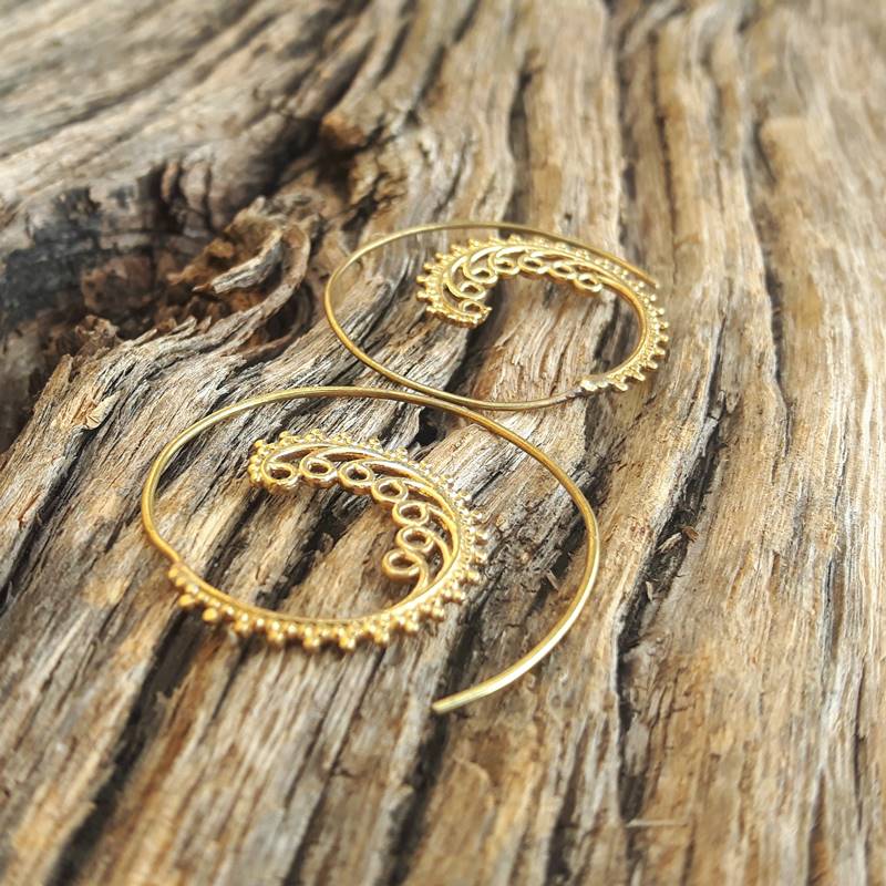 Boucles d’oreilles spirales SOLEIL