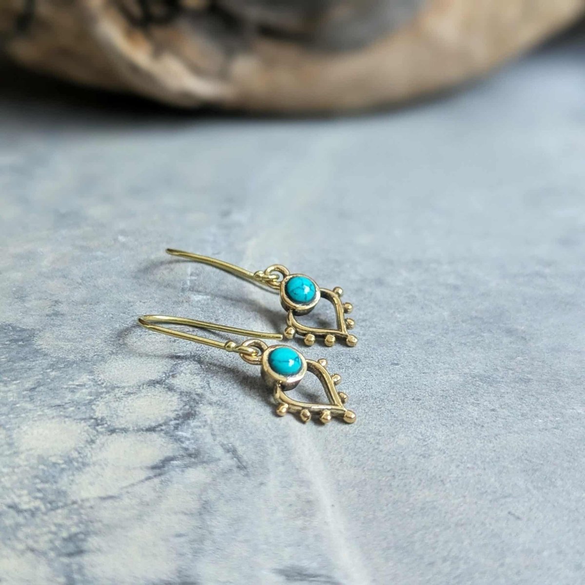 Boucles d’oreilles turquoise BOHÈME – Image 5