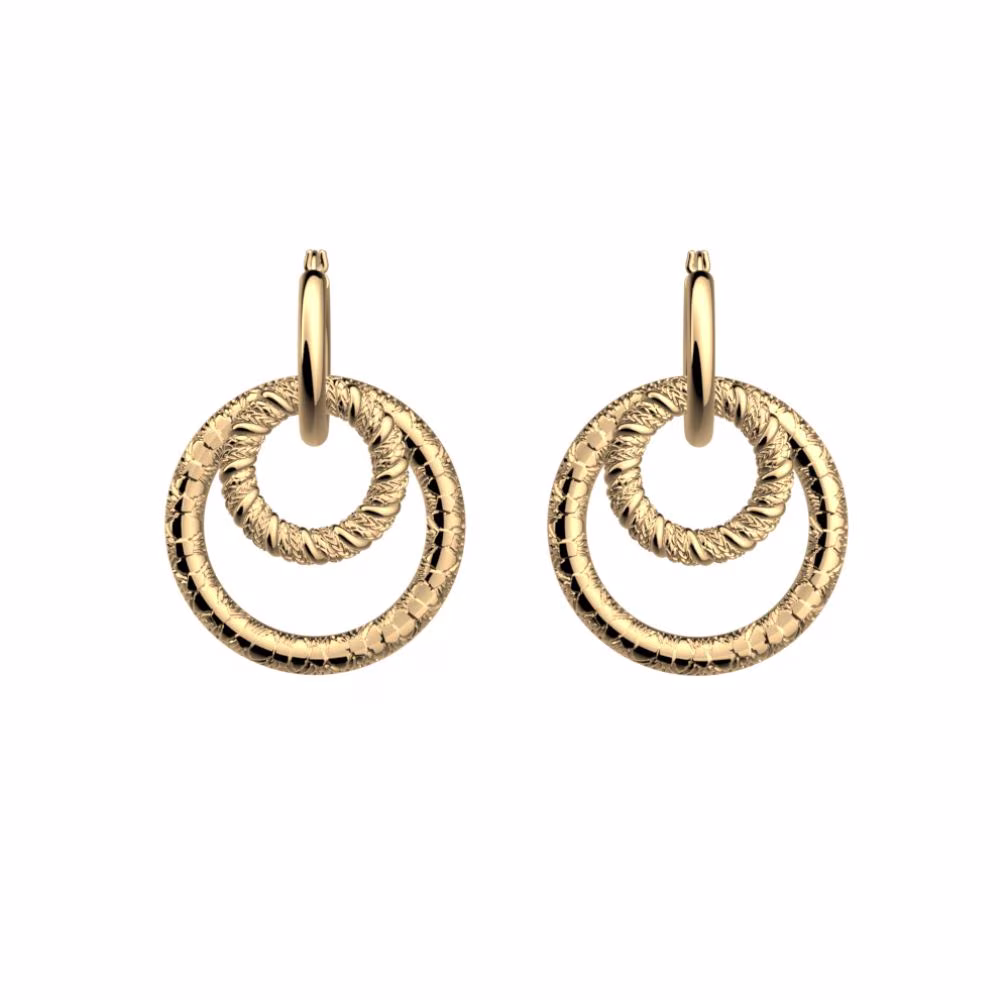 Boucles d&rsquo;Oreilles Les Georgettes Icone Torsade Dorées