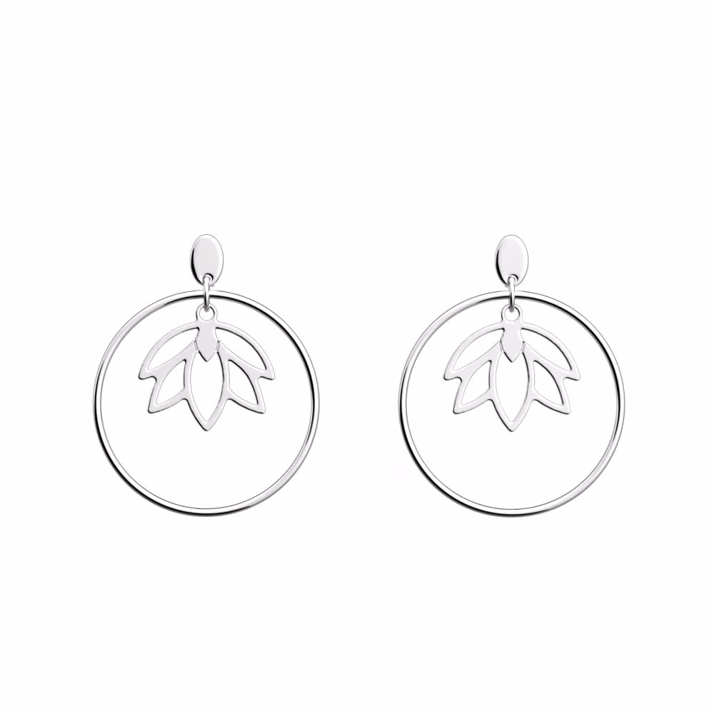 Boucles d&rsquo;oreilles Les Georgettes Lotus, 20mm