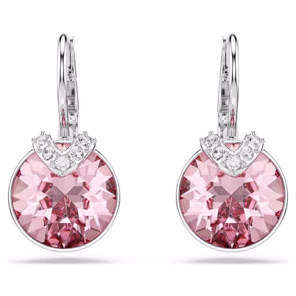 Pendants d’oreilles Swarovski Bella V, rhodiés, rose