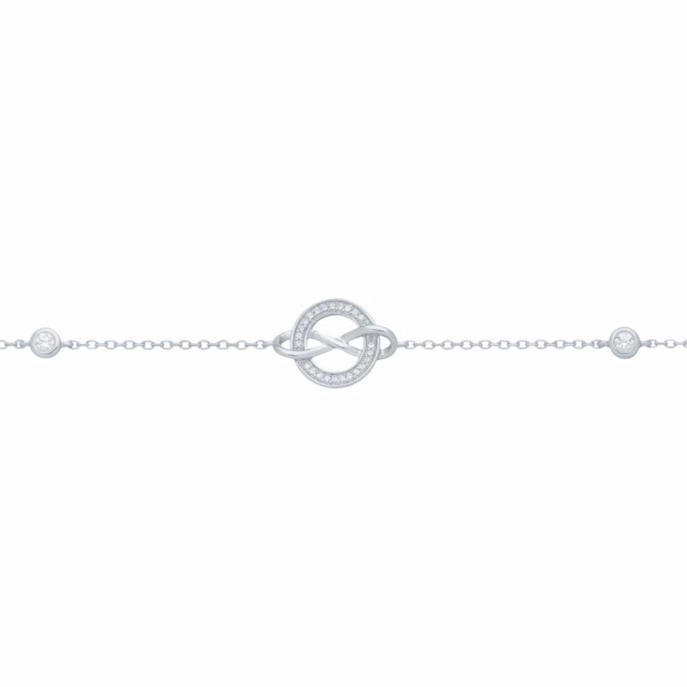 Bracelet Infini et Cercle Pavé Argent et Oxydes