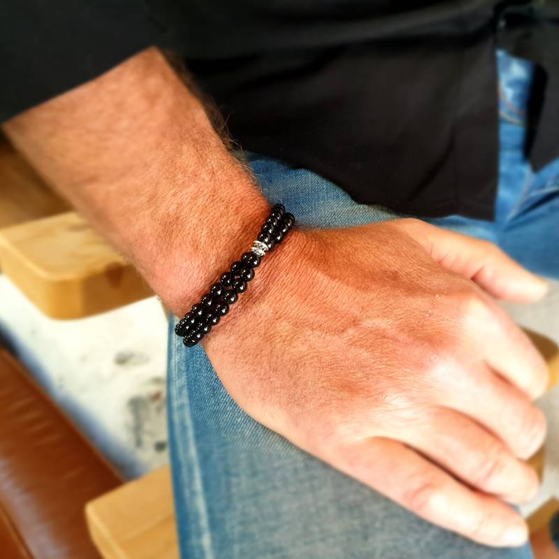 Bracelet wrap homme onyx – Image 5