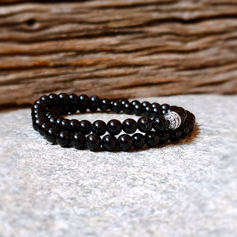 Bracelet wrap homme onyx – Image 2