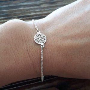 Bracelet fleur de vie en argent