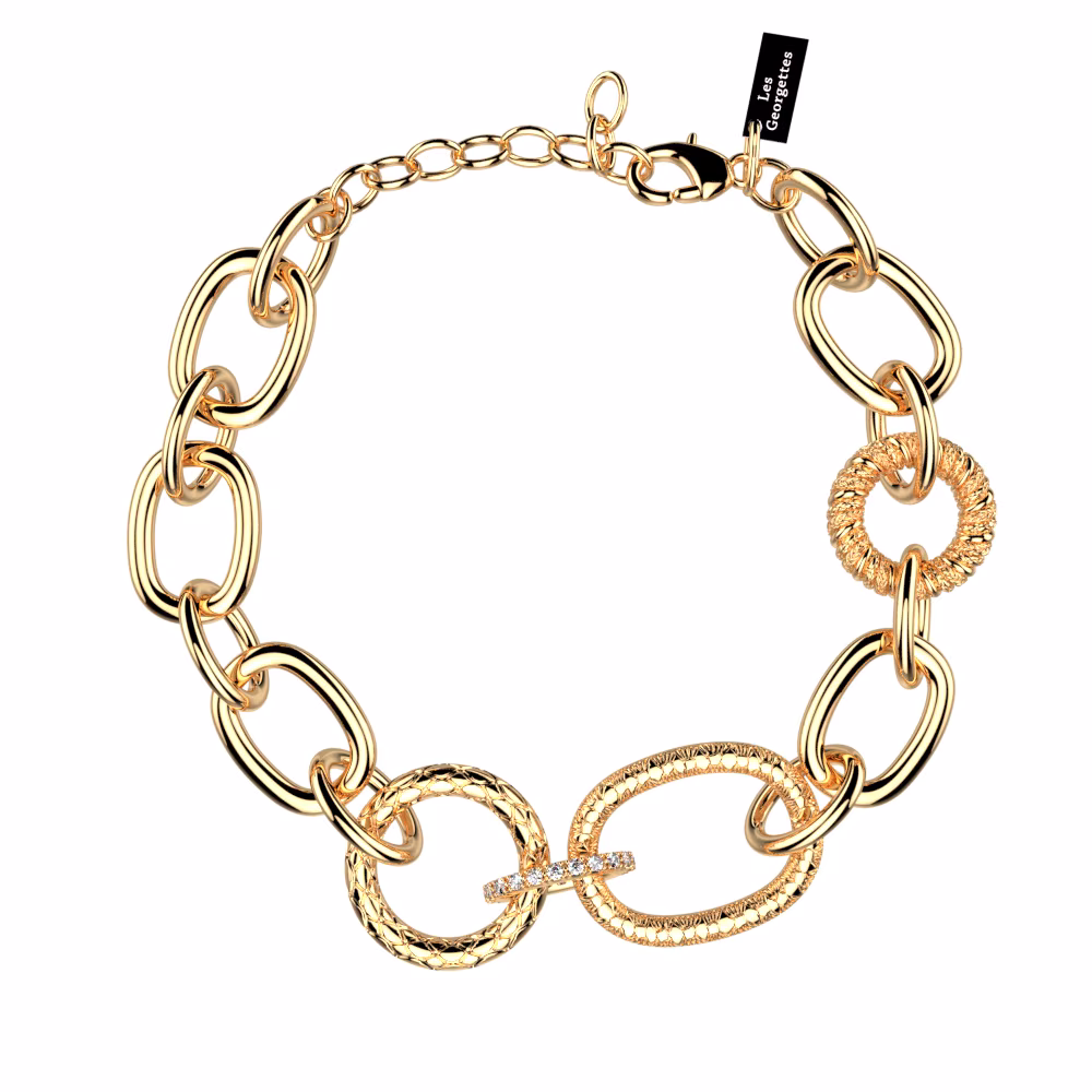 Bracelet Les Georgettes Icone Maillons, doré