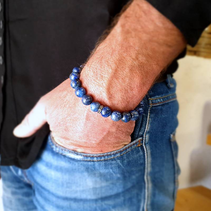 Bracelet homme en lapis DEEP BLUE – Image 5