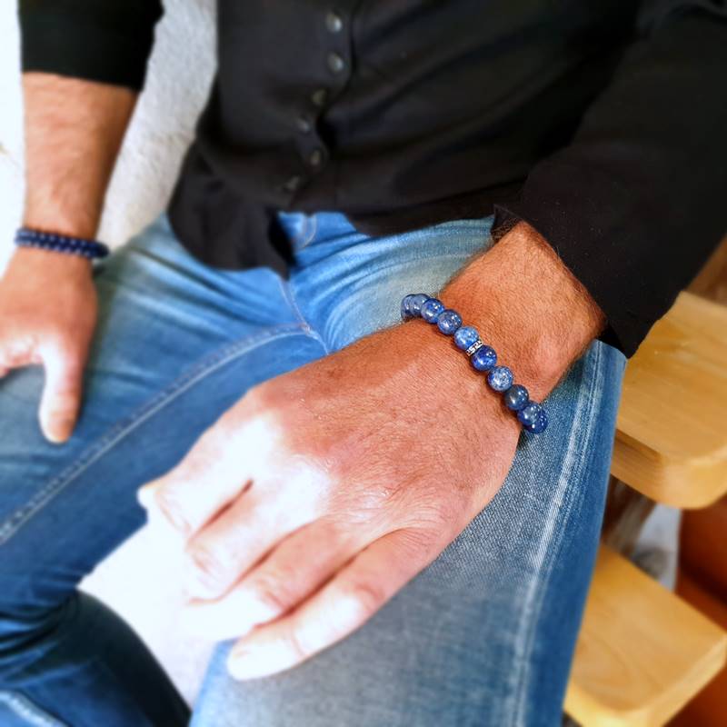 Bracelet homme en lapis DEEP BLUE – Image 4