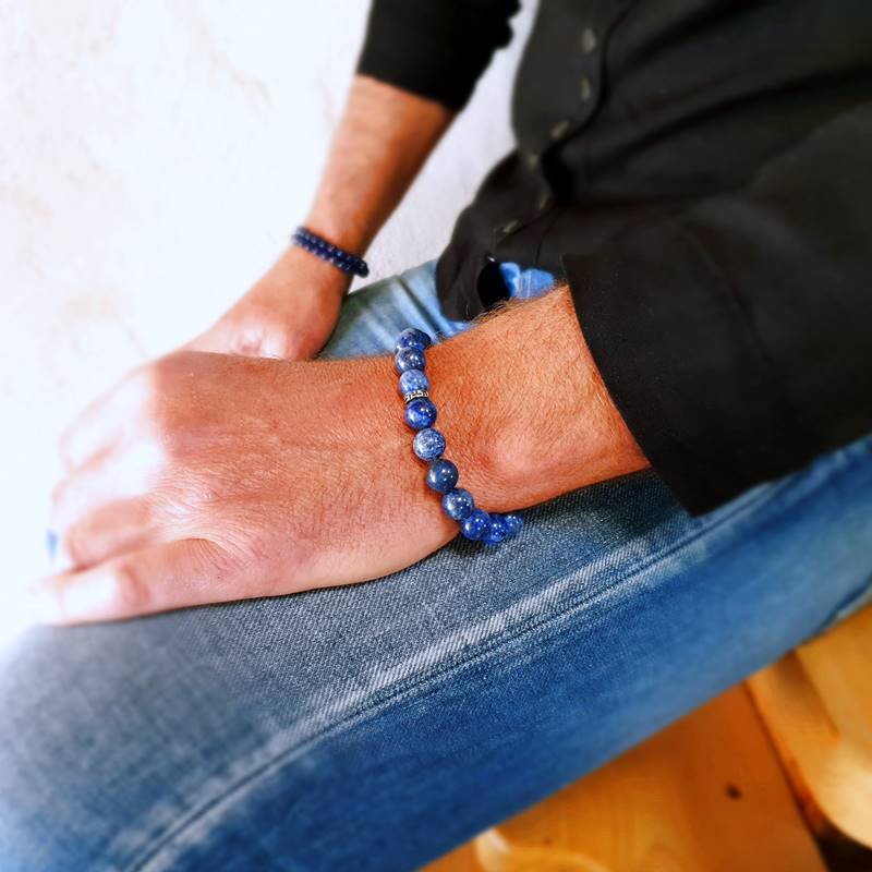 Bracelet homme en lapis DEEP BLUE – Image 3