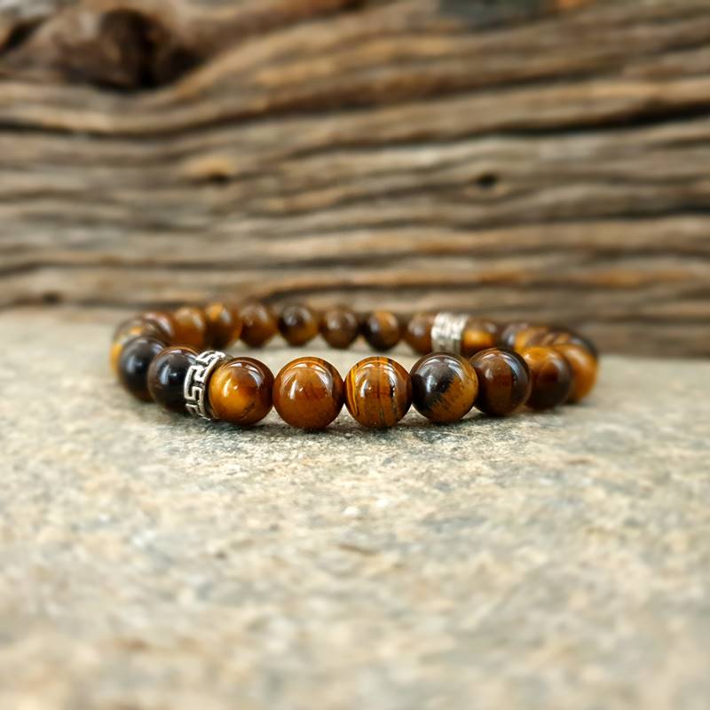 Bracelet homme oeil de tigre SURAKSA – Image 2