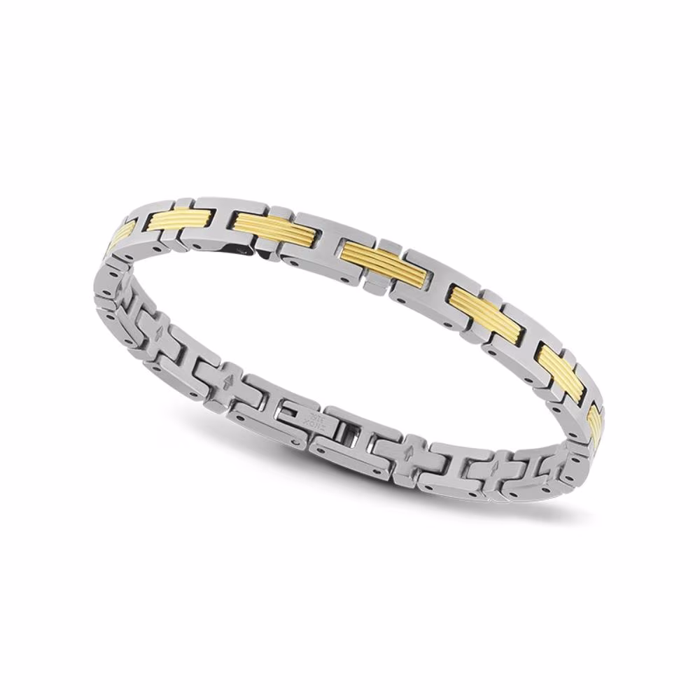 Bracelet Rochet Empreinte, acier pvd doré – Image 4