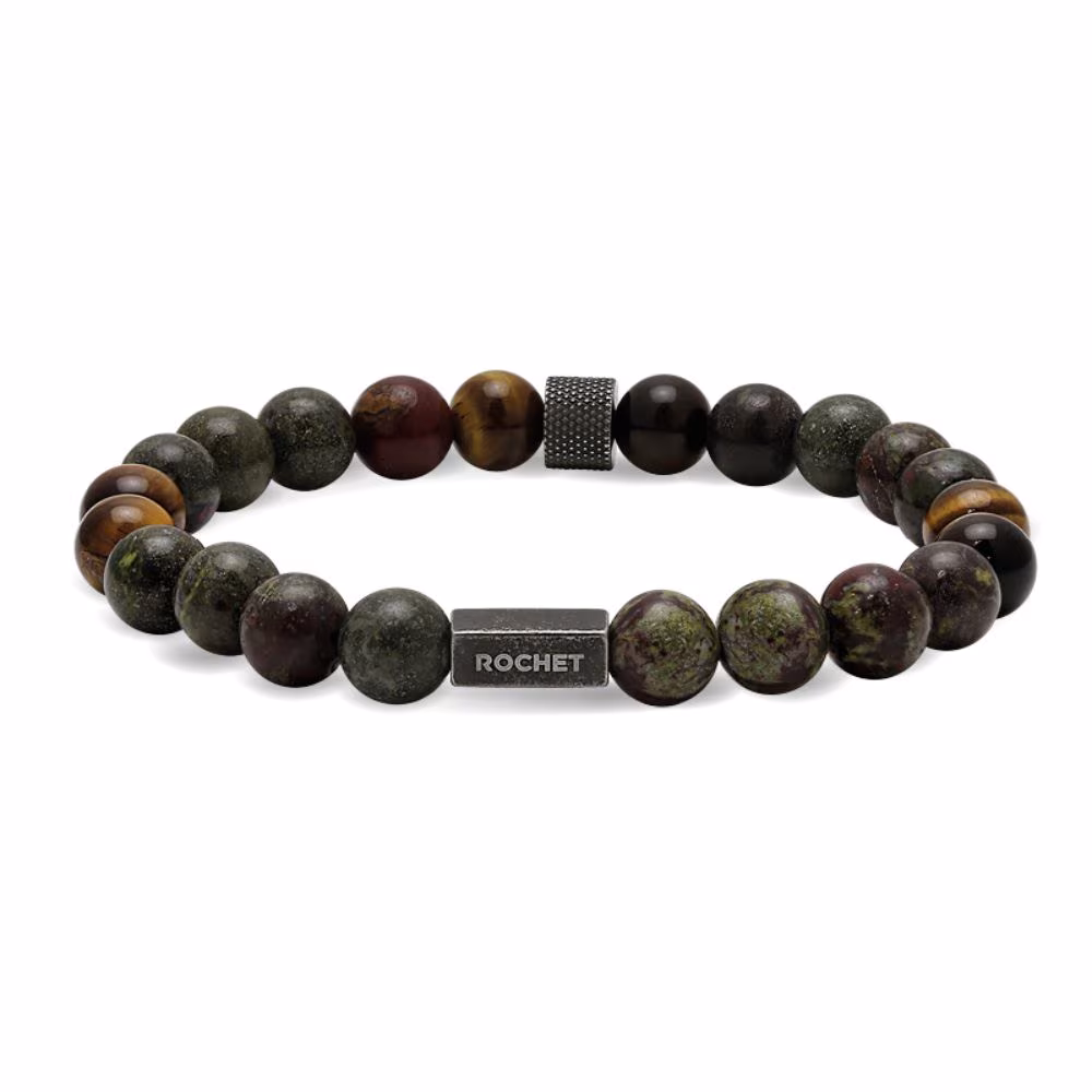 Bracelet Rochet Zen Jaspe Vert 8mm HB2808