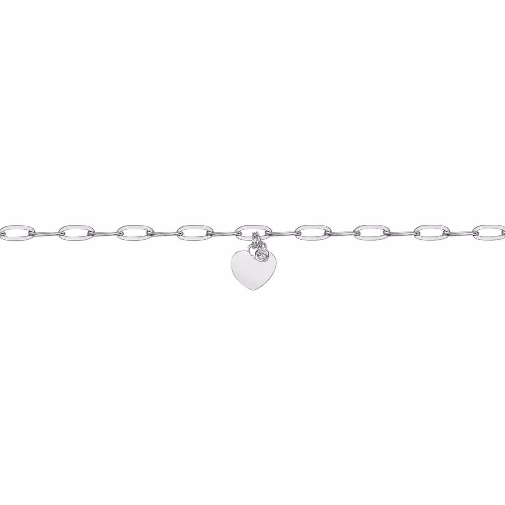 Bracelet coeur Jamais sans toi La Garçonne Diamant, argent